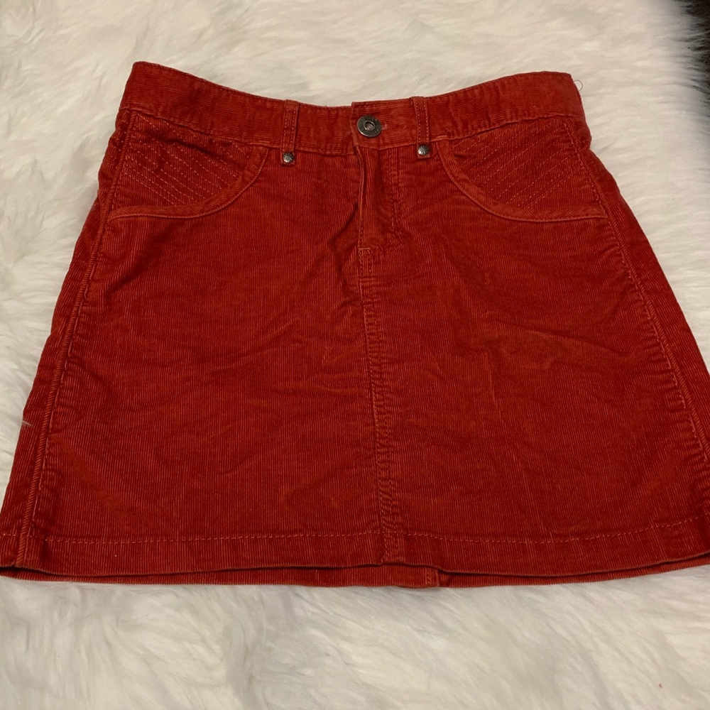 ATHLETA burnt orange corduroy skirt size 0